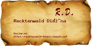 Recktenwald Diána névjegykártya